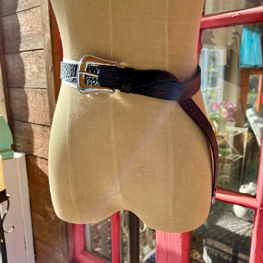 Thin Extra Long Leather Western Belt